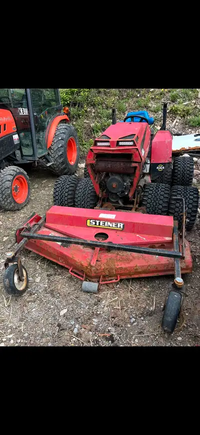 2017 Steiner 450. Starts and runs fine. With 60” cutting deck. Spare 60” cutting deck. Cab included....