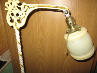 NO:22 BRIDGE LAMP CAST IRON VINTAGE ANTIQUE FLOOR LAMP