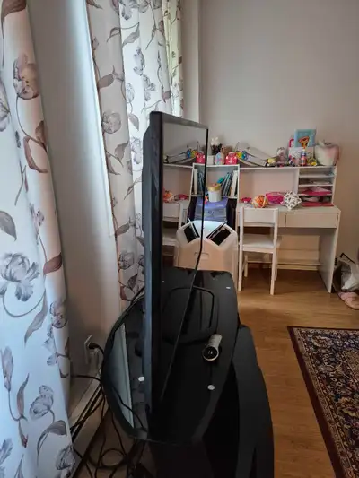 LG smart TV 55  including TV stand, View more