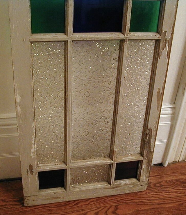 Window with green/blue/red flash glass and patterned glass in Other in Owen Sound - Image 4