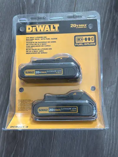 DeWalt 20V Max 1.5Ah Battery Pack DCB201-2, View more