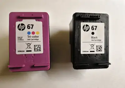 hp 67 Deskjet printer colour & black/white ink cartridges, View more