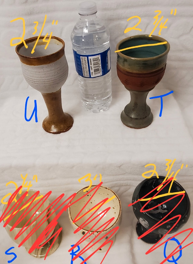 Beautiful Pottery and/or Stone Glasses, $5 each glass in Other in Ottawa - Image 4
