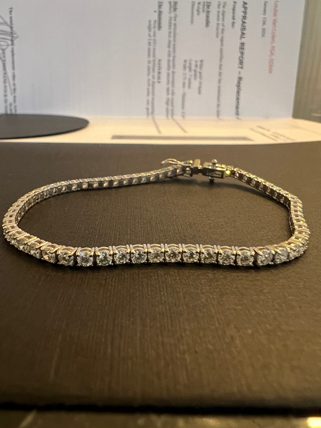 New tennis bracelet 14k natural diamond/bracelet avec diamants dans Bijoux et montres  à Ville de Montréal