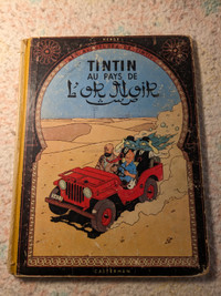 Tintin au pays de l or noir- ( vintage)