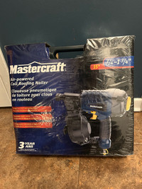 Mastercraft Air Powered Coil Roofing Nailer. NEW Sealed