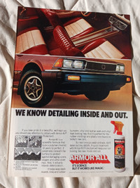 SWEET 1983 ARMOR ALL AD WITH HONDA ACCORD / ANNONCE 80S RETRO