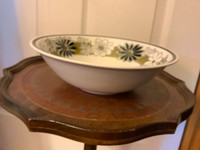 Vintage Mikasa Cera-Stone Leilani Pattern Salad Bowl