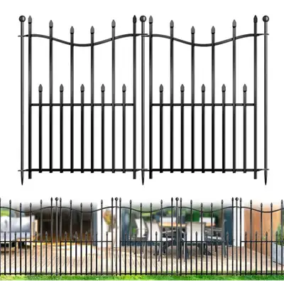 10 Panels No Dig Decorative Garden Fence, 32in(H)×22ft(L), View more