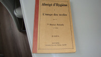 ABRÉGÉ D'HYGIÈNE À L'USAGE DES ÉCOLES 1927