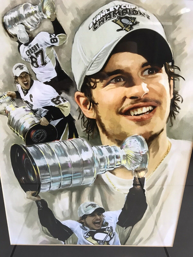 PITTSBURGH PENGUINS SIDNEY CROSBY STANLEY CUP FRAMED ART PRINT  in Arts & Collectibles in City of Toronto - Image 2