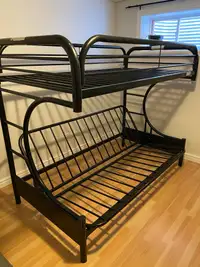 Twin over futon double bunk bed frame dropoff $