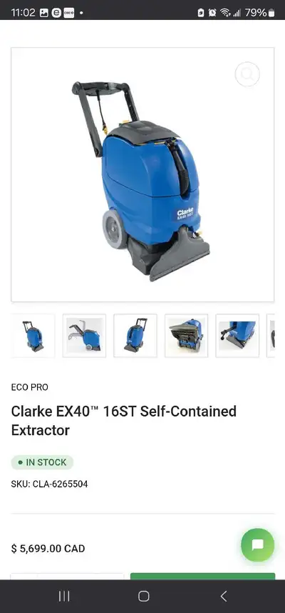 Clarke Ex40 16ST in like new condition. Only used for 1 job Money making machine ! Works perfect wit...
