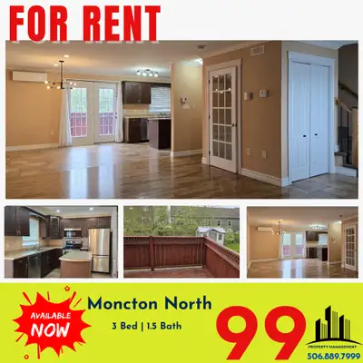 Semi detached House Available for Rent in Moncton North