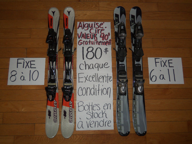 Plusieurs mini ski snowblades avec fixes de ski alpin dans Ski  à Sherbrooke