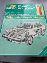 HAYNES 1984 - 1989 FORD TEMPO MERC TOPAZ REPAIR MANUAL #M1560