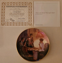 Vintage Norman Rockwell plate 
This is the room that light made 