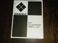 Gravely 812 Tractor Illustrated parts List  #20954L1 1975