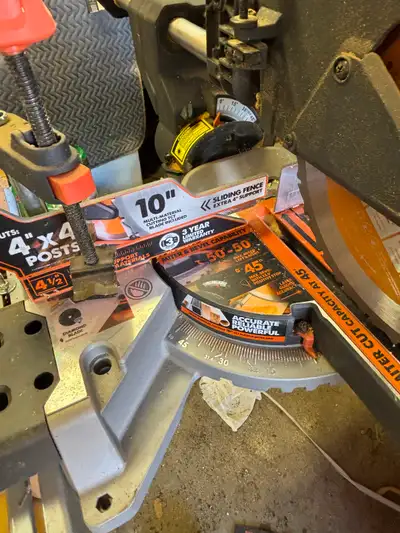 Lightly used Evolution 10” miter saw with stand, View more