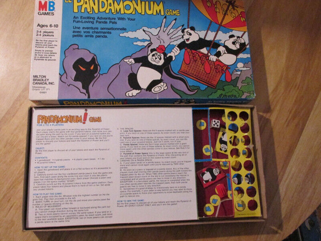 PANDAMONIUM Rare Board Game Milton Bradley Vintage Panda Bear MB in Toys & Games in Hamilton