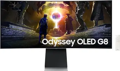 Samsung 34 OLED G8 Ultrawide monitor - like new- 3 year warranty, View more