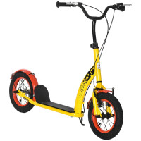Kids Kick Scooter Adjustable Height, Front Rear Dual Brakes, 12-