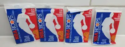 Lot of 4 NBA Hoops - 15 Basketball cards, View more