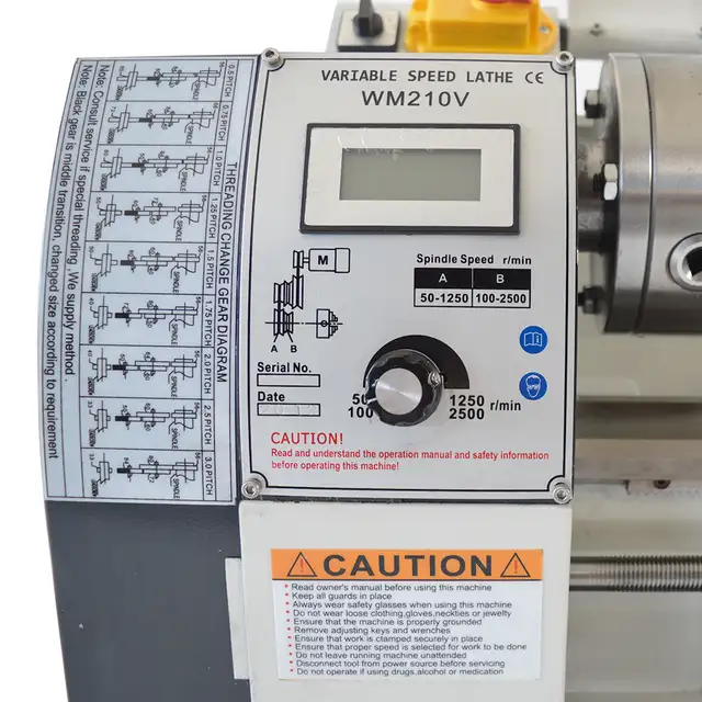 WM210V Precision Inch Thread Metal Lathe 8*32inch 900W 028032 | Other ...