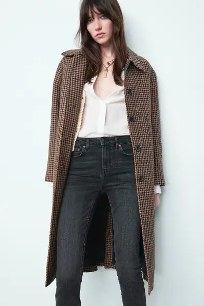 Zara wool coat jacket laine manteau blazer fur aritzia chanel, View more