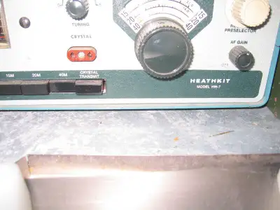 Ham Radio Vintage Heathkit HW-7 Three band transceiver for CW. This is QRP rig. Vintage ham radio, p...