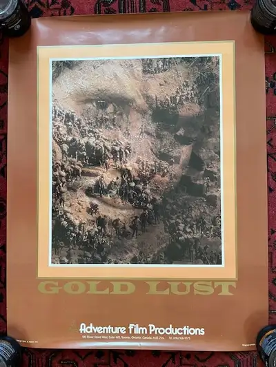 Rare HS Rolled Poster for GOLD LUST (1985) Canadian Documentary, View more