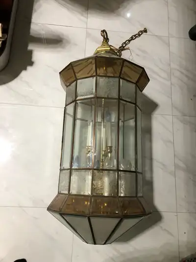 Unique Vintage glass Chandelier, View more