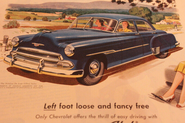 1951 Chevrolet Styleline De Luxe 4-Door Sedan Original Ad in Arts & Collectibles in Calgary - Image 2