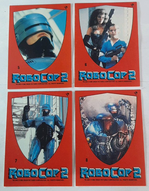 Série Complète de 11 Cartes Insertion Robocop2  O-Pee-Chee 1990 dans Art et objets de collection  à Trois-Rivières - Image 2