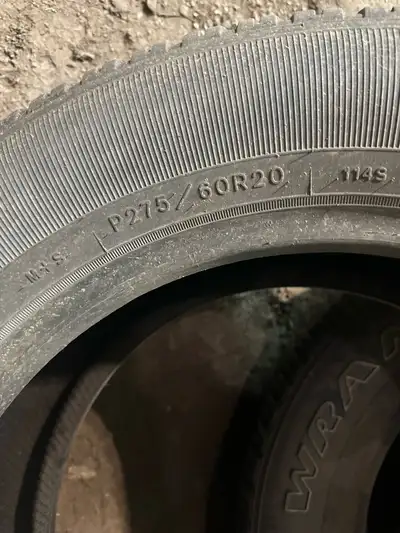 275/60R20 used tires See pictures. Have a total of 4 . The last picture is a little different brand...