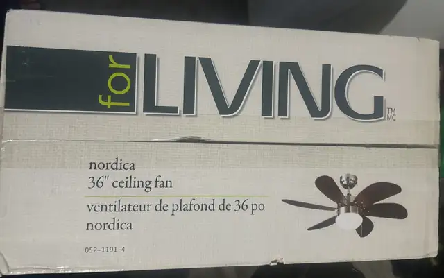 ceiling fan  in Indoor Lighting & Fans in Mississauga / Peel Region - Image 3