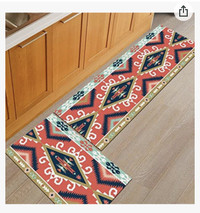 2 Pieces Microfiber Non-Slip Soft Kitchen Mat Bath Rug Carpet.