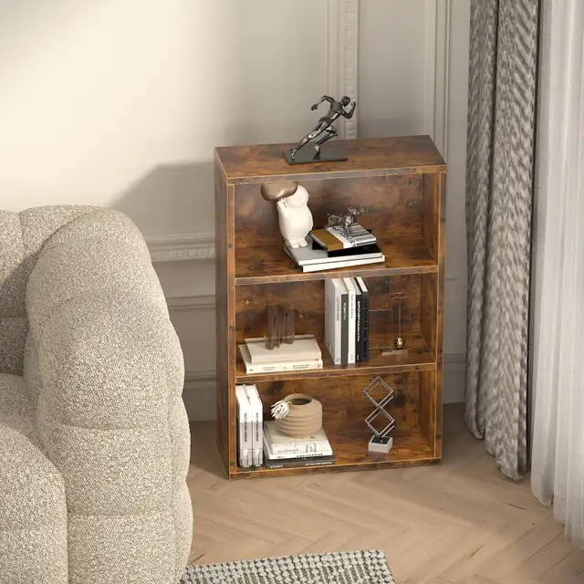 MIN WIN 3 Tier Bookcase Open Bookshelf with Storage in Bookcases & Shelving Units in City of Toronto - Image 6
