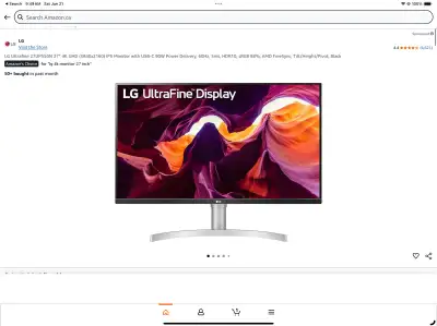 LG 4K 27 inch Monitor, View more