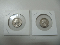 Classic Two PC  Lot Of USA Twenty Five Cent Pieces 1965 & 1981