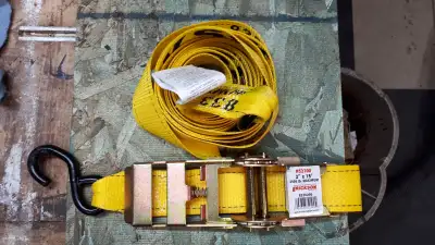 I have 10 of these 2 in. x 15 ft 2,500 lb Ratchet Tie-Down Straps, purchased at Princess Auto, used...