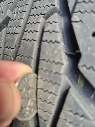 Set of 4 Uniroyal Paw Winter Tires on Rims. Hardly used in great condition. The rims dont have any r...