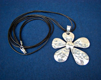 Large flower pendant necklace Stylish long necklace