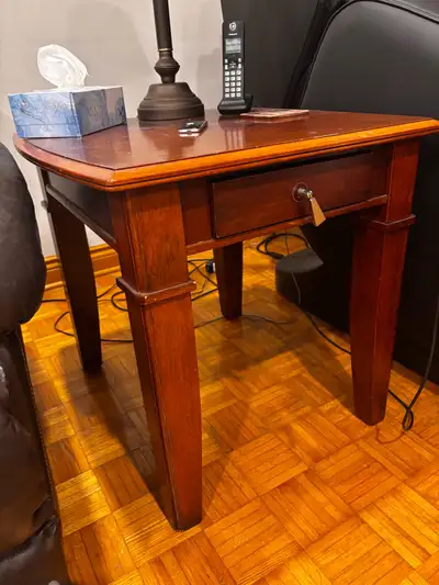 2 lamp tables solid wood , View more