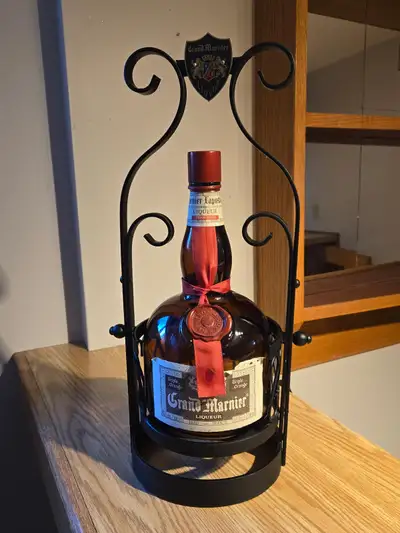 Vintage Grand Marnier Liqueur Empty 2L Bottle w/ Tilting Stand, View more