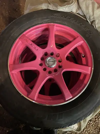 Like new only used for 6 months all summer no salt Comes with tires that are still good All four Rim...