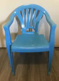 Child's Blue Plastic Chair