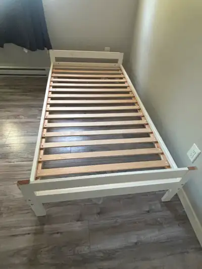 Bed frame and mattress, in good condition, View more