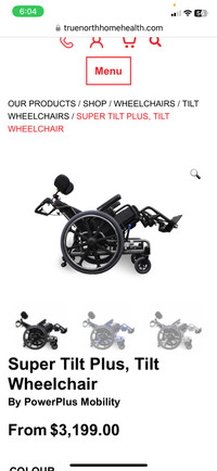 STP Supertilt plus wheelchair ($3850)