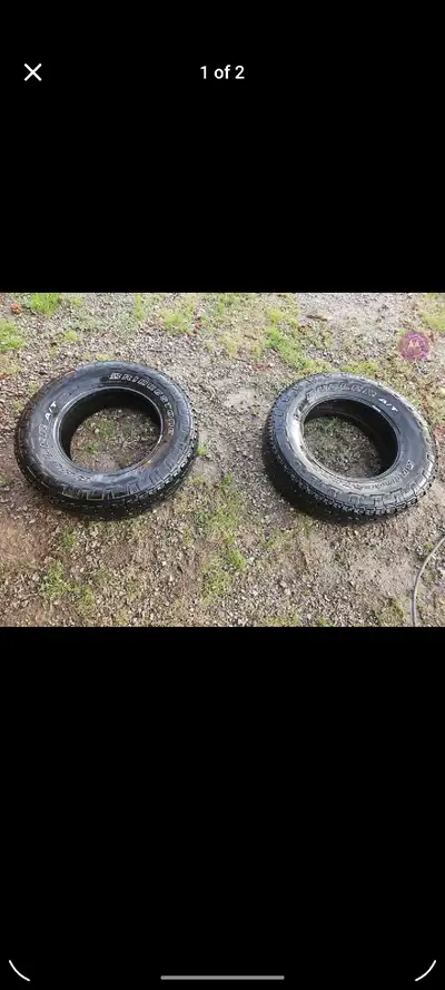 Selling 2x truck tires in good shape, good tread. All season . High end Bridgestone 245/75 R17 . Fit...